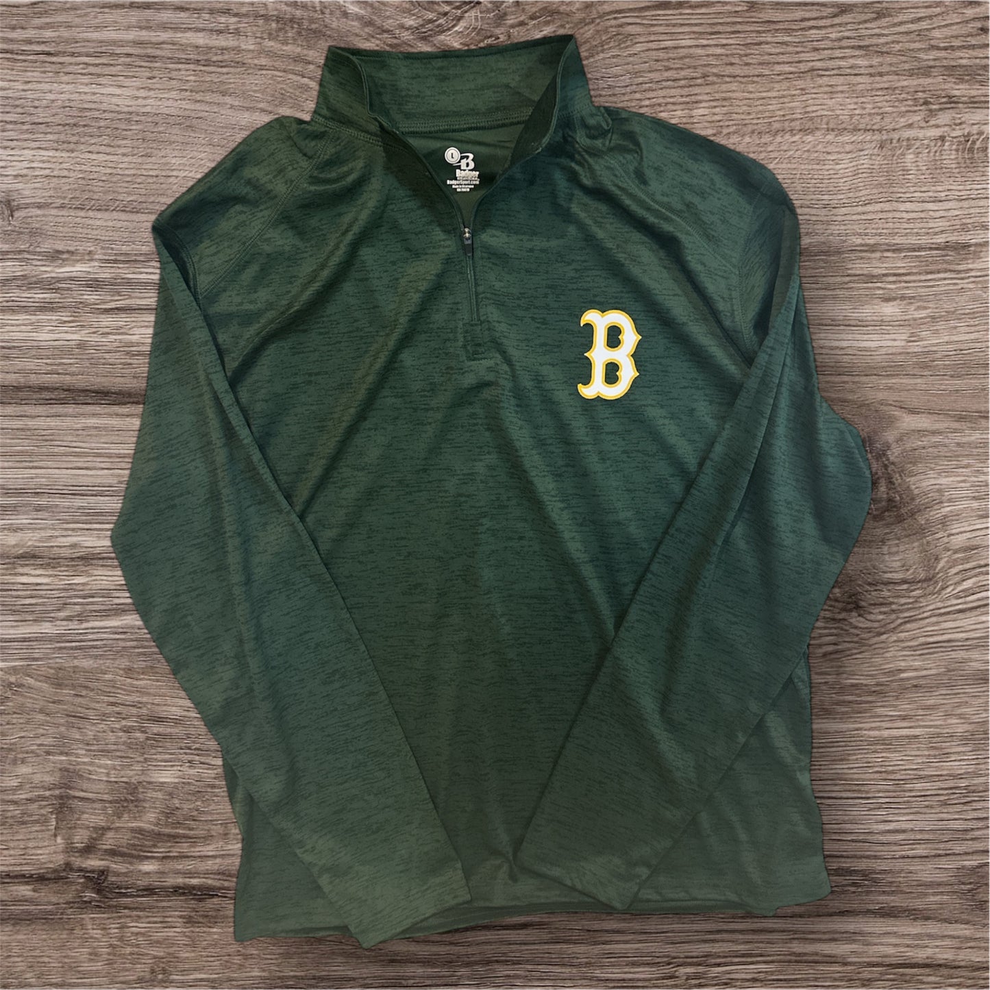 CLEARANCE - Boyd Baseball 1/4 Zip (Forest Green)