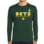 CLEARANCE - Boyd Baseball Practice Long Sleeve Tshirt - Green